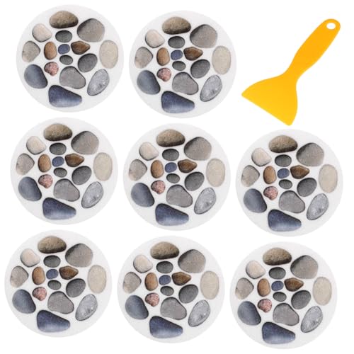 WEKADRIN 8 Stück Teiliges Rutsch Sticker Badewanne Durchmesser Steinmuster Selbstklebend für Badezimmer Glatten Oberflächen mit Schaber WEKADRIN 8 Stück Teiliges Rutsch Sticker Badewanne Durchmesser Steinmuster Selbstklebend für Badezimmer Glatten Oberflächen mit Schaber von WEKADRIN