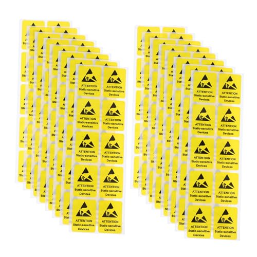 WEKADRIN 80 Stück Warnaufkleber Selbstklebend Wetterfest Starke Haftung Statische Warnetiketten für Elektrogeräte und Sicherheitskennzeichnung Vielseitig Einsetzbar Langlebig von WEKADRIN