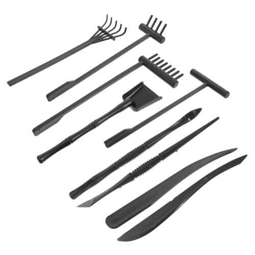 WEKADRIN 9 Stück Teiliges Zen Garten Rechen aus Langlebigem Kunststoff Verschiedene Formen für Stressabbau und Meditation Leichtes Sandgarten Werkzeug für Entspannende Tischdekoration und WEKADRIN 9 Stück Teiliges Zen Garten Rechen aus Langlebigem Kunststoff Verschiedene Formen für Stressabbau und Meditation Leichtes Sandgarten Werkzeug für Entspannende Tischdekoration und von WEKADRIN