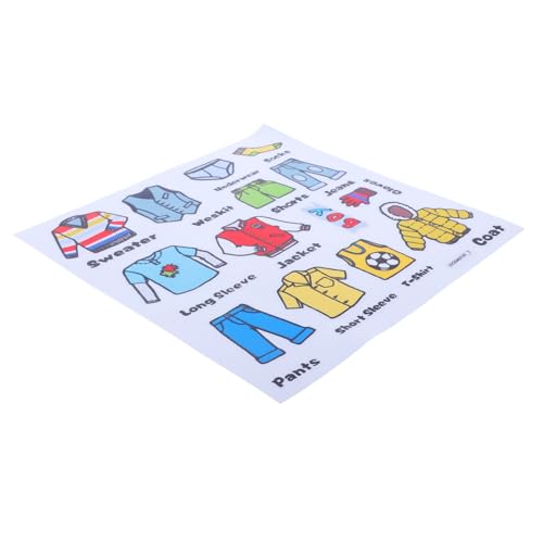 WEKADRIN Abnehmbare Kleiderschrank Aufkleber Selbstklebende Kleidung Sortieretiketten mit Bildtext für Kleidungskommoden Schlafzimmer Wanddekoration von WEKADRIN