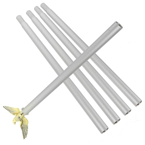 WEKADRIN Aluminium Fuß Fahnenmast Set Drehbarer Stabiler Garten Flaggenmast für Außenbereich Wetterbeständig Leicht Vielseitig Einsetzbar für Balkon und Veranda von WEKADRIN