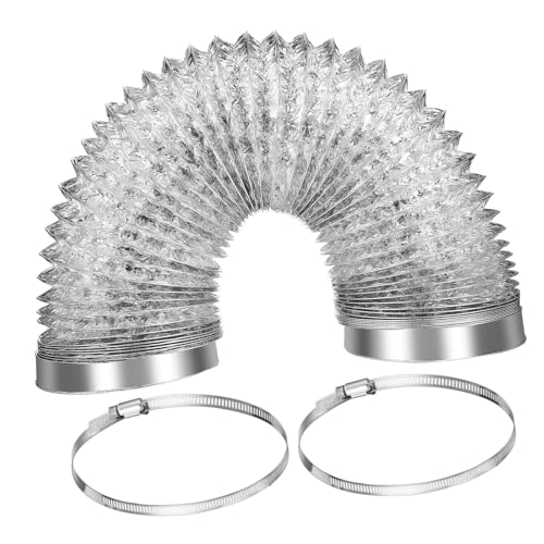 WEKADRIN Aluminium Trockner Abluftschlauch Flexibel mit Verstellbaren Klemmen und Hitzebeständigem Aluminiumfolien Klebeband für Sichere Lüftung und Einfache Montage WEKADRIN Aluminium Trockner Abluftschlauch Flexibel mit Verstellbaren Klemmen und Hitzebeständigem Aluminiumfolien Klebeband für Sichere Lüftung und Einfache Montage von WEKADRIN