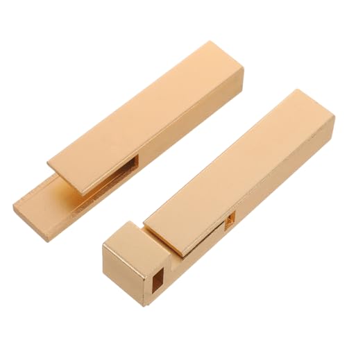 WEKADRIN Aluminium Türriegel Mattgold Robuster Schiebelock für Bad Wc Einfache Bedienung Anti-diebstahl Schutz Langlebiges Material Passend für Gartentür Schrank Fenster von WEKADRIN