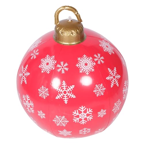 WEKADRIN Aufblasbare Weihnachtskugel Outdoor Riesen PVC Dekoration Rot mit Schneeflocken Weihnachtsbaum Schmuck für Garten Terrasse Innen und Außenbereich WEKADRIN Aufblasbare Weihnachtskugel Outdoor Riesen PVC Dekoration Rot mit Schneeflocken Weihnachtsbaum Schmuck für Garten Terrasse Innen und Außenbereich von WEKADRIN
