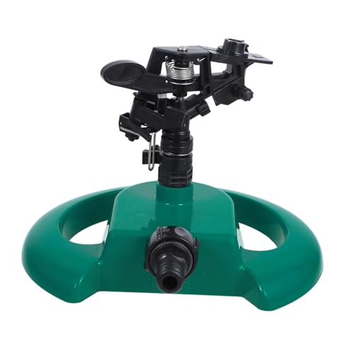 WEKADRIN Automatischer Drehbarer Gartensprenger Rotierend Rasensprenger Bewässerungssystem für Garten Pflanzen Blumen Kunststoff Grün Teilig Vielseitig für Gartenbewässerung und Spielspaß von WEKADRIN