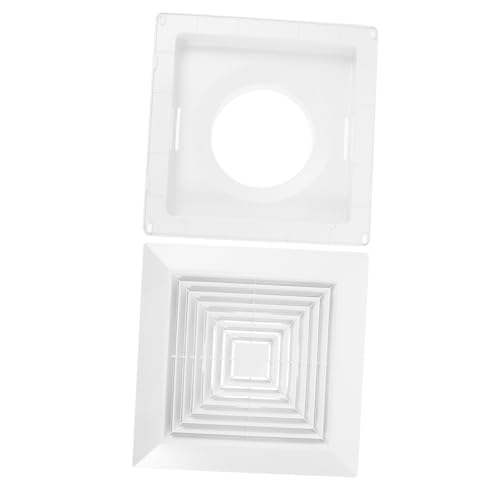 WEKADRIN Badezimmer Deckenventilator Abdeckung Ersatz Quadratisches Lüftungsgitter mit Federn Kunststoff Abdeckung für Badezimmerlüftung von WEKADRIN