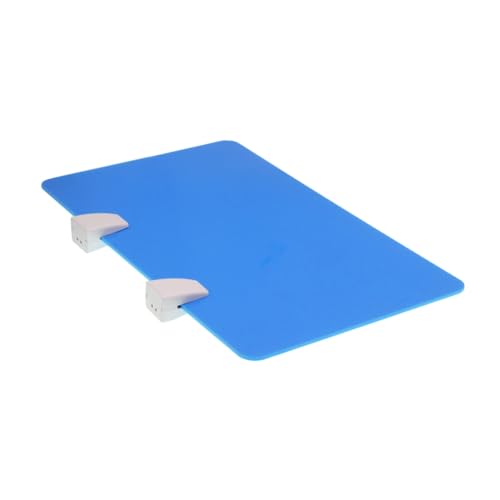 WEKADRIN Blaue Acryl Desktop Trennwand mit Klammern Büro Schreibtisch Sichtschutz Einfach zu Montierende Büro Partition Arbeitsplatz Privatsphäre Geräuscharm und Platzsparend von WEKADRIN