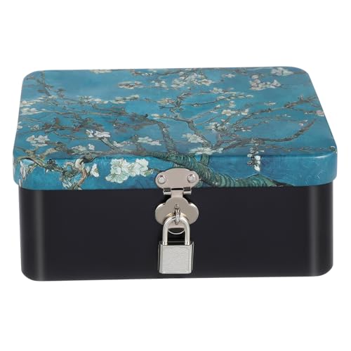 WEKADRIN Blechdose mit Schloss Mehrzweck Metallbox für Schmuck und Aufbewahrung Robuste Rechteckige Aufbewahrungsbox mit Elegantem Design Einfach zu Reinigen und Langlebig WEKADRIN Blechdose mit Schloss Mehrzweck Metallbox für Schmuck und Aufbewahrung Robuste Rechteckige Aufbewahrungsbox mit Elegantem Design Einfach zu Reinigen und Langlebig von WEKADRIN