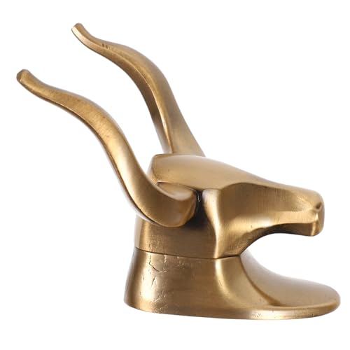 WEKADRIN Cow Horn Wandhaken aus Robustem Space Aluminium Dekorativer Wandhaken für Jacken Handtücher Schlüssel Vielseitiger Langlebiger Haken für Fliesen für Flur Küche Bad von WEKADRIN