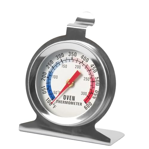 WEKADRIN Edelstahl Bbq Thermometer Kompaktes Ofenthermometer für Zuhause Langlebig Leicht Tragbar Einfache Installation für Küche Grill und Backofen Präzise Temperaturmessung von WEKADRIN