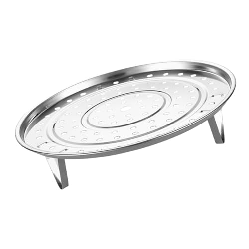 WEKADRIN Edelstahl Dampfgarer Einsatz mit Mehrfachloch Design Vielseitiges Dampfgareinsatz Tablett für Töpfe Gesundes Dämpfen von Gemüse Dim Sum und Meeresfrüchten Abnehmbar und Robust von WEKADRIN