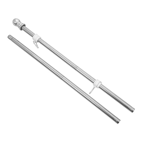 WEKADRIN Edelstahl Fahnenmast Garten Teilig Windfest Rotierender Flaggenhalter Robuster Metallstab Für Außenbereich Dekorative Fahnenstange Mit Abnehmbarem Design Für Gartenflaggen und von WEKADRIN