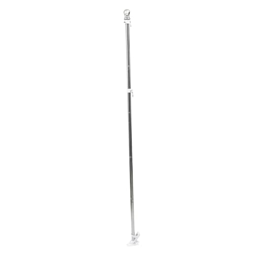 WEKADRIN Edelstahl Fahnenmast Set Teilig Rostfrei Drehbar mit Weißem Sockel Verstellbar Wetterbeständig Geeignet für Garten Haus Büro Einfach zu Montieren Langlebig von WEKADRIN