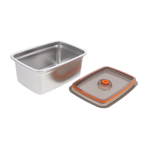 WEKADRIN Edelstahl Frischhaltedose mit Deckel Wiederverwendbar Luftdicht Gefriergeeignet Platzsparend für Kühlschrank und Camping Vielseitiger Küchenorganizer für Snacks Suppen und Obst WEKADRIN Edelstahl Frischhaltedose mit Deckel Wiederverwendbar Luftdicht Gefriergeeignet Platzsparend für Kühlschrank und Camping Vielseitiger Küchenorganizer für Snacks Suppen und Obst von WEKADRIN