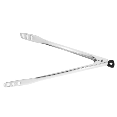 WEKADRIN Edelstahl Grillzange mit Praktischem Food Clip Multifunktional Robust und Elastisch für Bbq Kochen und Servieren Rutschfeste Griffe Langlebiges Küchenwerkzeug von WEKADRIN