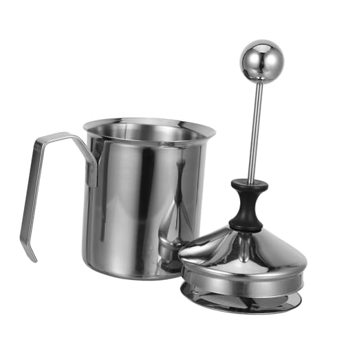 WEKADRIN Edelstahl Milchaufschäumer Handlicher Milchschäumer Kännchen Rostfrei Für Latte Art Cappuccino Zuhause Kaffeezubereitung von WEKADRIN