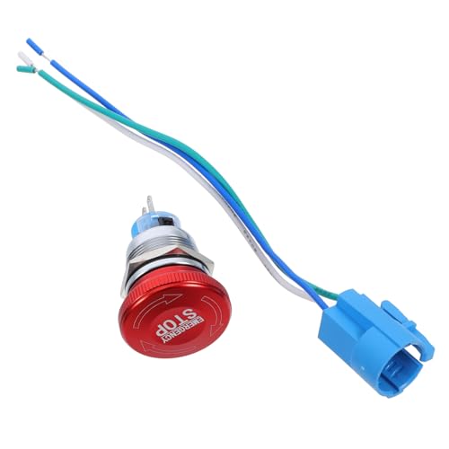 WEKADRIN Edelstahl Notausschalter mit Integriertem Stecker Robuster Not aus Drucktaster für Industrieautomation Schnelle Abschaltung Geeignet für Maschinenwartung und Produktionslinien WEKADRIN Edelstahl Notausschalter mit Integriertem Stecker Robuster Not aus Drucktaster für Industrieautomation Schnelle Abschaltung Geeignet für Maschinenwartung und Produktionslinien von WEKADRIN