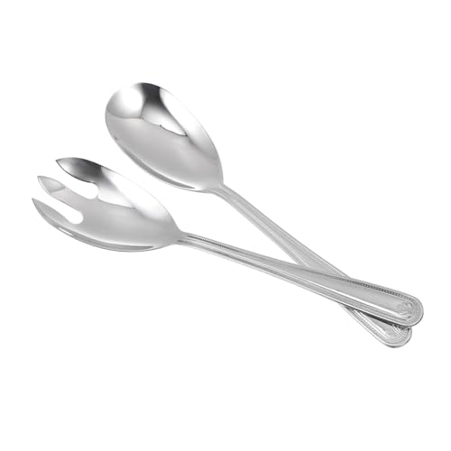 WEKADRIN Edelstahl Salatbesteck Salatlöffel und Gabel Multifunktional Leicht Kompakt für Salat Eiscreme und Obst Geeignet für Zuhause Restaurant und Party WEKADRIN Edelstahl Salatbesteck Salatlöffel und Gabel Multifunktional Leicht Kompakt für Salat Eiscreme und Obst Geeignet für Zuhause Restaurant und Party von WEKADRIN