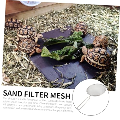 WEKADRIN Edelstahl Sandsieb Schaufel mit Hochdichtem Mesh für Reptilien Reinigung Leicht Robust Sandfilter für Terrarien von Spinnen Eidechsen Schlangen und Skorpionen WEKADRIN Edelstahl Sandsieb Schaufel mit Hochdichtem Mesh für Reptilien Reinigung Leicht Robust Sandfilter für Terrarien von Spinnen Eidechsen Schlangen und Skorpionen von WEKADRIN