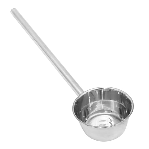 WEKADRIN Edelstahl Schöpfkelle mit Langem Griff Rostfrei Ergonomisch Robust und Vielseitig Einsetzbar für Küche und Garten Grifflänge Wasserfest und Formstabil von WEKADRIN