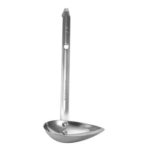 WEKADRIN Edelstahl Soßenlöffel Ausgießer für Westliche Küche Einzigartiges Design Spülmaschinenfest Professionelles Küchenbesteck zum Präzisen Soßengießen und Dekorieren von WEKADRIN