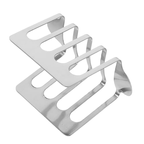WEKADRIN Edelstahl Toastständer für Küchentheke Fach Toastbrot Halter Vielseitiges Tisch und Desktop Toast Regal für Brot Sandwich und Kuchen Modernes Küchenzubehör in Silber von WEKADRIN