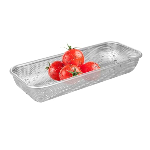 WEKADRIN Edelstahlsieb Für Reis Obst Und Gemüseabtropfkorb Küchenabtropfkorb Aus Edelstahl Praktisches Aufbewahrungskörbchen Für Zuhause Silber s WEKADRIN Edelstahlsieb Für Reis Obst Und Gemüseabtropfkorb Küchenabtropfkorb Aus Edelstahl Praktisches Aufbewahrungskörbchen Für Zuhause Silber s von WEKADRIN