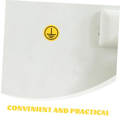 WEKADRIN Elektrische Erdungsaufkleber Selbstklebend mit Warnsymbolen Verschleißfestes Leicht Anzubringen Entfernen für Vielseitige Schutzerdung bei Elektrischen Geräten von WEKADRIN