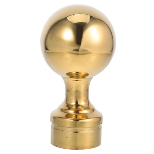 WEKADRIN Fahnenmast Dekokugel Fahnenmast Aufsatzkugel Metall Ornamentkappen Fahnenmastaufsätze Dekokugeln Outdoor Ballornamente Flaggenaufsatz Wimpelornamente Edelstahl Golden von WEKADRIN
