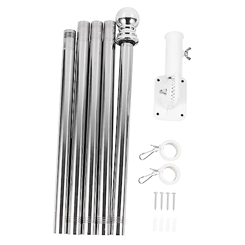 WEKADRIN Fahnenmast mit Wandhalterung Drehbarer Fahnenmast für Garten und Außenbereich Rostfreier Flaggenmast mit Stabilem Sockel Wetterbeständig Einfache von WEKADRIN