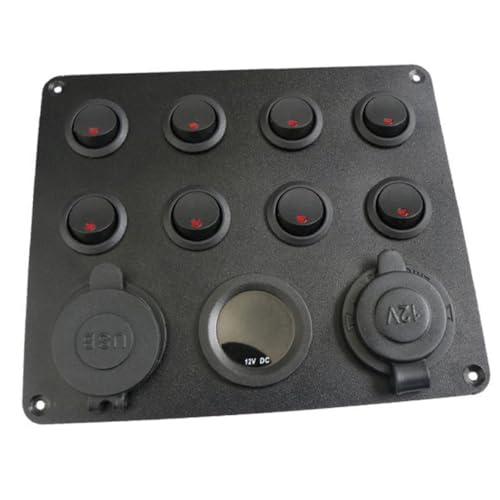 WEKADRIN Gang Schalterpanel mit Voltmeter und Dual USB Ladeanschlüssen für Auto Boot Wohnmobil Caravan Schutz vor Überhitzung und Stromausfall Vielseitig für Fahrzeugelektronik WEKADRIN Gang Schalterpanel mit Voltmeter und Dual USB Ladeanschlüssen für Auto Boot Wohnmobil Caravan Schutz vor Überhitzung und Stromausfall Vielseitig für Fahrzeugelektronik von WEKADRIN