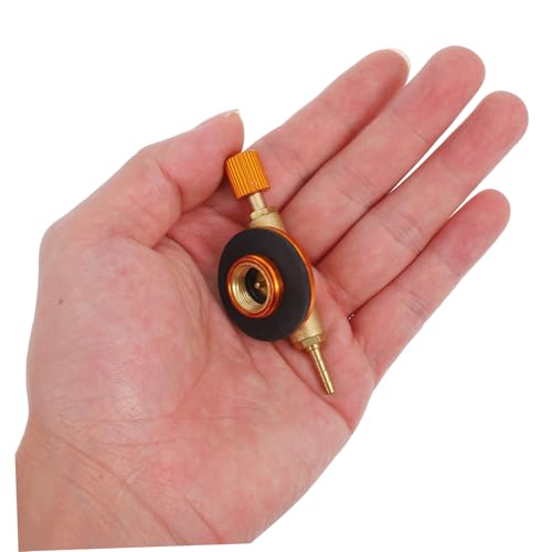 WEKADRIN Gas Tank Flachverbinder Adapter mit Sicherheits Schalter für Camping Gaskocher Vielseitig Kompatibel Leicht und Tragbar Geeignet für Outdoor Grillen Picknick Wandern Notfall von WEKADRIN