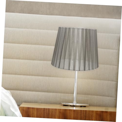 WEKADRIN Grauer Lampenschirm für Tischlampe Installieren Weiches Licht Dekorativ für Wohnzimmer und Schlafzimmer Langlebiger Sicherer Materialeinsatz Stilvolles Design für Warme Atmosphäre von WEKADRIN
