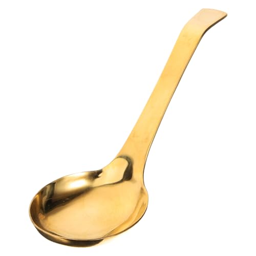 WEKADRIN Große Messing Suppenkelle mit Langem Verstärktem Griff Rostfrei Langlebig und Vielseitig für Küche Gastronomie und Familienessen Geeignet von WEKADRIN