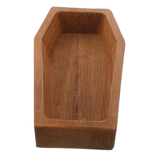 WEKADRIN Halloween Holz Tablett Sargform Servierplatte Rustikal Food Charcuterie Board für Snacks Obst Vorspeisen Vielseitiges Küchen Serviertablett Tiefbraun von WEKADRIN