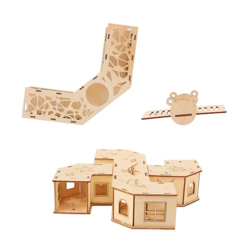 WEKADRIN Hamster Holz Tunnel Labyrinth und Wippe Abnehmbar Strapazierfähig für Kleine Haustiere Wie Mäuse und Hamster Fördert Aktivität und Gesundheit Natürlicher Holzbau WEKADRIN Hamster Holz Tunnel Labyrinth und Wippe Abnehmbar Strapazierfähig für Kleine Haustiere Wie Mäuse und Hamster Fördert Aktivität und Gesundheit Natürlicher Holzbau von WEKADRIN