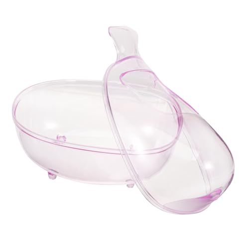 WEKADRIN Hamster Sandbad Box Sandbadewanne Kleine Haustierbadewanne Sandkasten mit Vertiefter Kante Frei von Deckel für Hamster und Kleintiere in Transparent von WEKADRIN