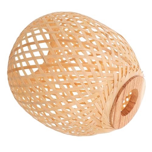 WEKADRIN Handgefertigter gewebter Lampenschirm Leichter Weaved Lighting Shade Rustikaler Pendelleuchten Schirm für Schlafzimmer Esszimmer Balkon im Minimalistischen Chinesischen Stil von WEKADRIN
