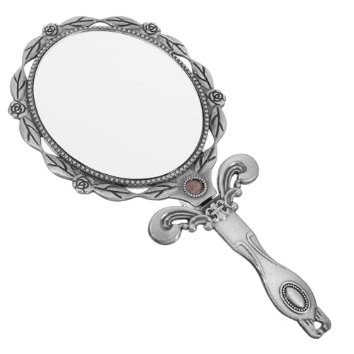 WEKADRIN Handspiegel mit Griff Vintage Stil Handheld Kosmetikspiegel Klappbar Leichtgewicht Glas für Damen Makeup Schminkspiegel Dekorativer Persönlicher Spiegel Reise Büro Zuhause WEKADRIN Handspiegel mit Griff Vintage Stil Handheld Kosmetikspiegel Klappbar Leichtgewicht Glas für Damen Makeup Schminkspiegel Dekorativer Persönlicher Spiegel Reise Büro Zuhause von WEKADRIN