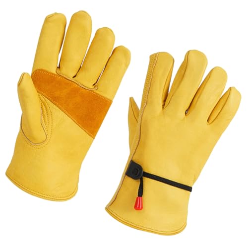 WEKADRIN Hitzebeständige Outdoor Camping Grillhandschuhe mit Verstellbarem Band Rutschfest Gepolstert Geeignet für Kochen Backen Barbecue Gartenarbeit Schutz vor Verbrennungen von WEKADRIN