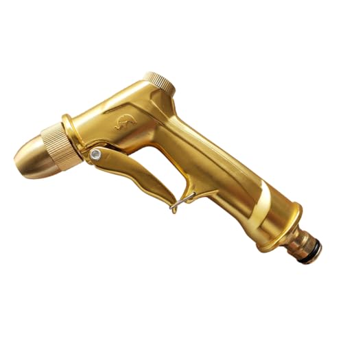 WEKADRIN Hochdruck Metall Spritzpistole für Autowäsche Gartenbewässerung Multifunktionaler Wassersprüher Einhandbedienung Dauerhaftes Material Plating Gold von WEKADRIN