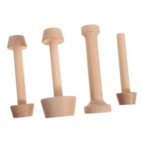 WEKADRIN Holz Gebäckstampfer Doppelkopf Teigformwerkzeug für Ei-tarts Kuchen Muffins Backformen DIY Backzubehör Ergonomisch Holzmaterial Hitzebeständig von WEKADRIN