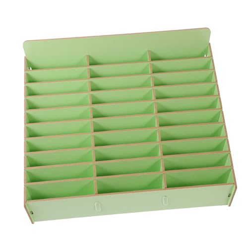 WEKADRIN Holz Handyhalter Schreibtisch Organizer Mehrfachfach Telefonaufbewahrungsbox Fächer Grün Multifunktionale Desktop Handyablage für Büro Schule und Zuhause von WEKADRIN