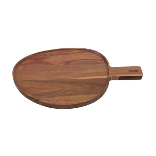 WEKADRIN Holz Snack Tablett Akazienholz Servierplatte für Pizza Vorspeisen Dessert Platte Gastro Robust Langlebig für Restaurant Gastrobedarf von WEKADRIN