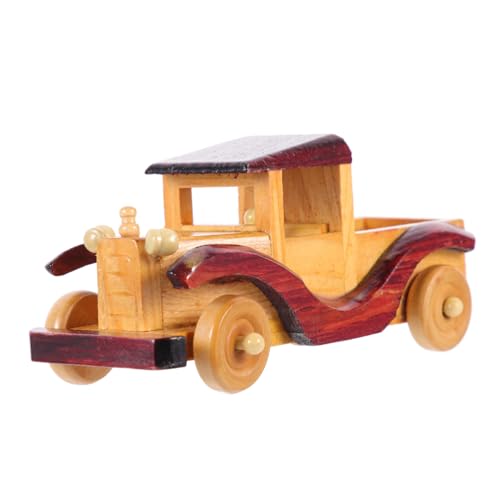 WEKADRIN Holz Vintage Auto Modell Retro Holzauto Deko Ornament für Zuhause Schreibtisch Holzkunstwerk Sammlerstück Geschenkideen für Autoliebhaber von WEKADRIN