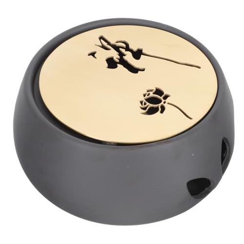 WEKADRIN Japanischer Teewärmer Stövchen mit Kerzenhalter aus Schwarzem Porzellan Handgefertigter Teekannenwärmer für Haushalts teestuben Luftzirkulierendes Design Geeignet für Grünen Tee WEKADRIN Japanischer Teewärmer Stövchen mit Kerzenhalter aus Schwarzem Porzellan Handgefertigter Teekannenwärmer für Haushalts teestuben Luftzirkulierendes Design Geeignet für Grünen Tee von WEKADRIN