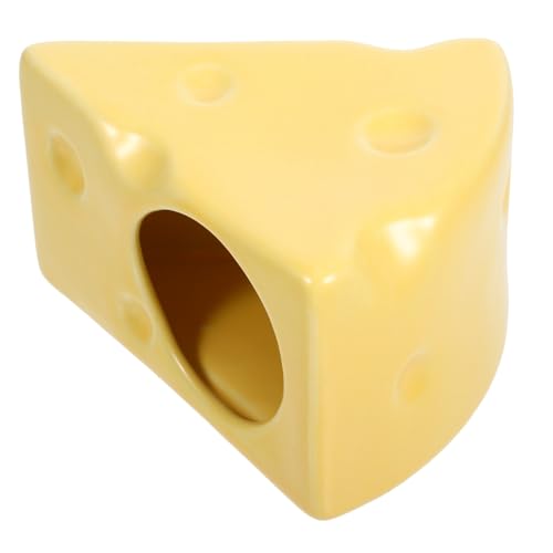 WEKADRIN Keramik Hamsterhaus Käseform Kühlendes Nest Hamsternest Schlafplatz für Zwerghamster Kleintiere Versteck und Schlafhaus von WEKADRIN