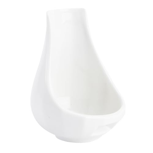 WEKADRIN Keramik Löffelhalter Weiß Küchenutensilien Suppenlöffel tableware Storage Rack für Zuhause Restaurant Leicht zu Reinigen Elegantes Design Robust und Vielseitig Einsetzbar von WEKADRIN