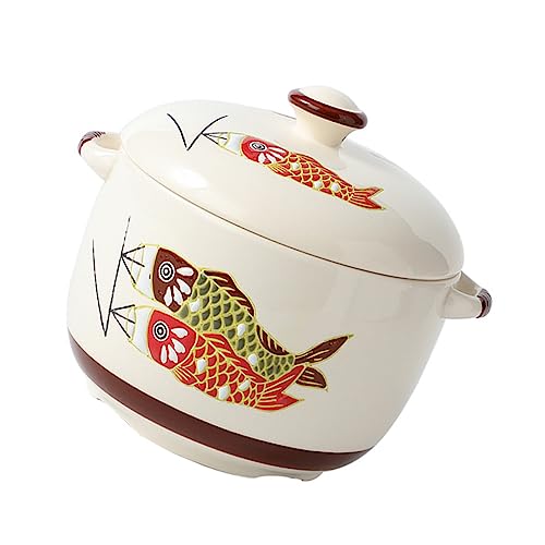 WEKADRIN Keramik- Schüssel Japanischer Stil Mit Deckel Für Suppen Desserts Backofen Mikrowelle Kühlschrank Küchengeschirr von WEKADRIN