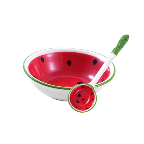 WEKADRIN Keramik Schüssel mit Löffel Niedliche Wassermelonen design Suppen Reisschalen Vielseitig für Ramen Salat Obst Robust und Spülmaschinenfest für Haushalt und Gastronomie WEKADRIN Keramik Schüssel mit Löffel Niedliche Wassermelonen design Suppen Reisschalen Vielseitig für Ramen Salat Obst Robust und Spülmaschinenfest für Haushalt und Gastronomie von WEKADRIN